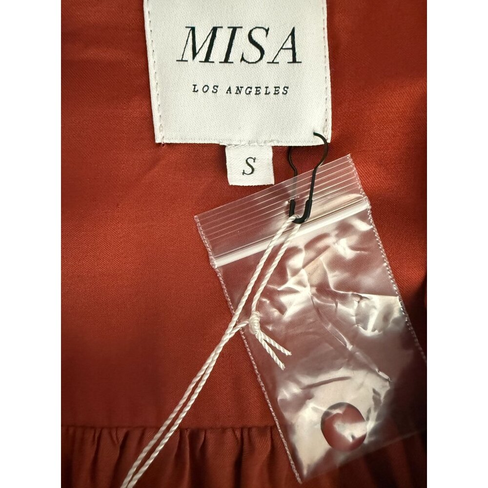 NWT Misa Los Angeles Blair Dress Burnt Orange Midi Trench Style Size S - Picture 5 of 12